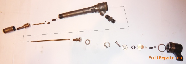 Sequence of all details of injector